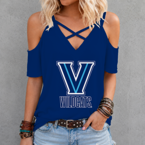 Limited Edition – Customized NCAA Villanova Wildcats Criss Cross V-Neck Top TTH210710