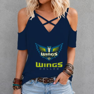 Limited Edition – Customized WNBA Dallas Wings Criss Cross V-Neck Top TTH210713