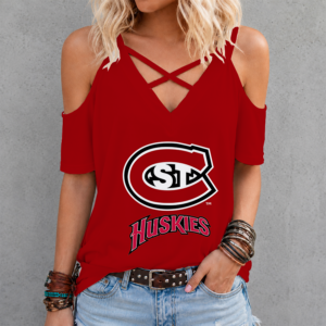 Limited Edition – Customized Ncaa St. Cloud State Huskies Criss Cross V-Neck Top TTH210714