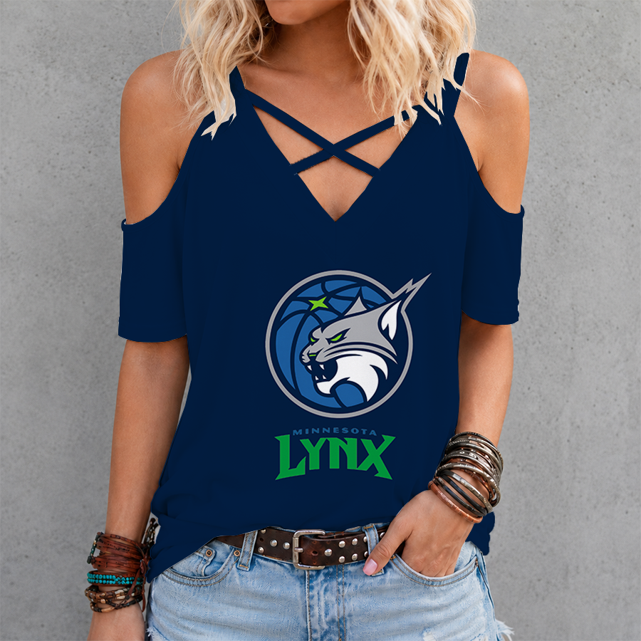 Limited Edition – Customized WNBA Minnesota Lynx Criss Cross V-Neck Top TTH210713