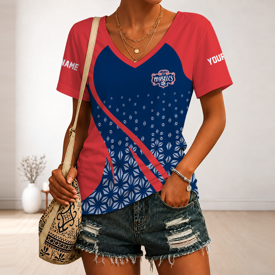 Limited Edition – Customized WNBA Washington Mystics V-Neck Female Shirt TTH210712