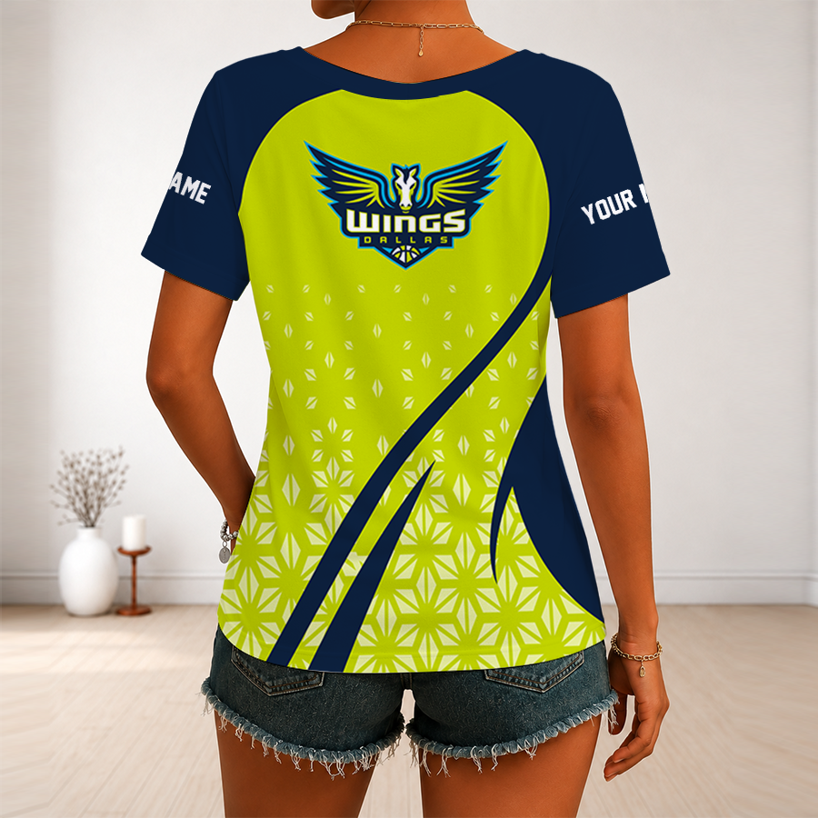 Limited Edition – Customized WNBA Dallas Wings V-Neck Female Shirt TTH210712 - Image 2