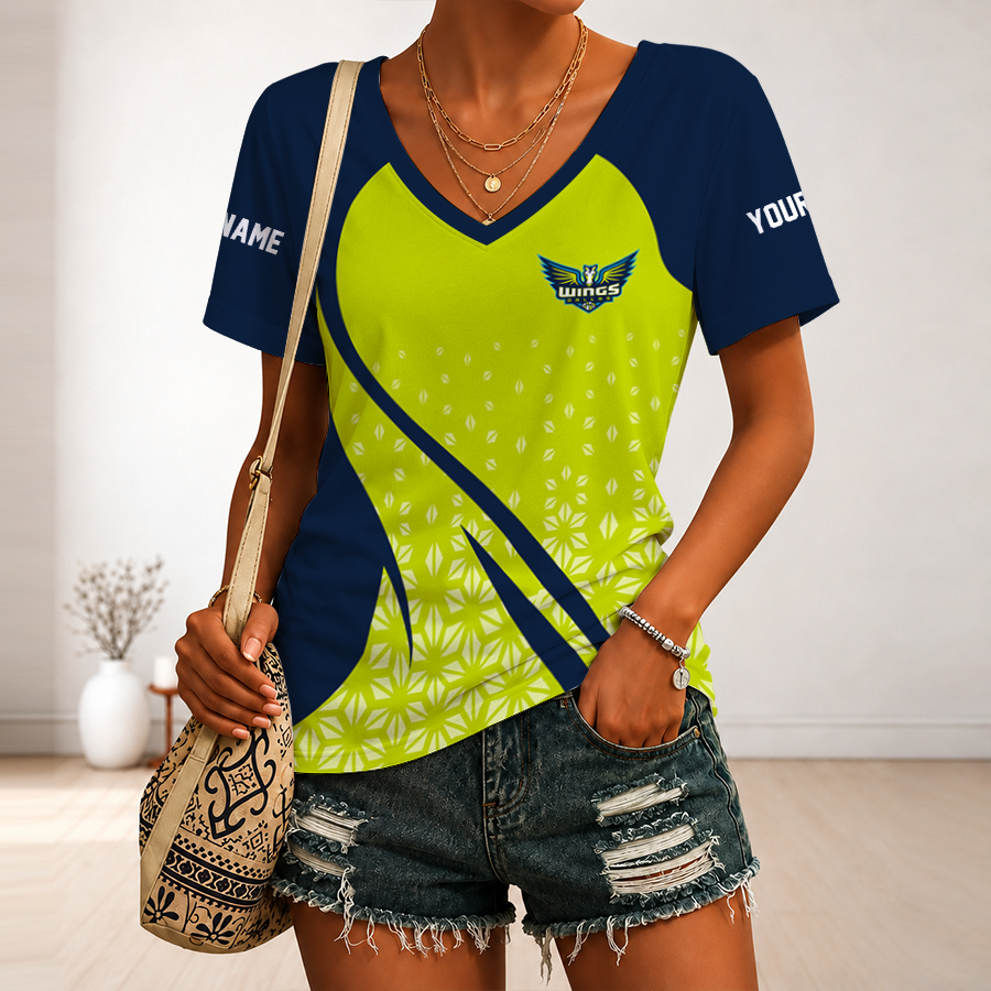 Limited Edition – Customized WNBA Dallas Wings V-Neck Female Shirt TTH210712