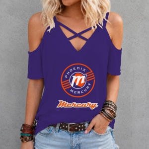 Limited Edition – Customized WNBA Phoenix Mercury Criss Cross V-Neck Top TTH210713