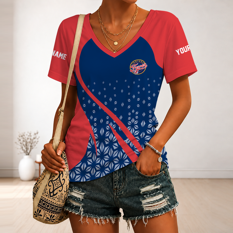 Limited Edition – Customized WNBA Indiana Fever V-Neck Female Shirt TTH210712