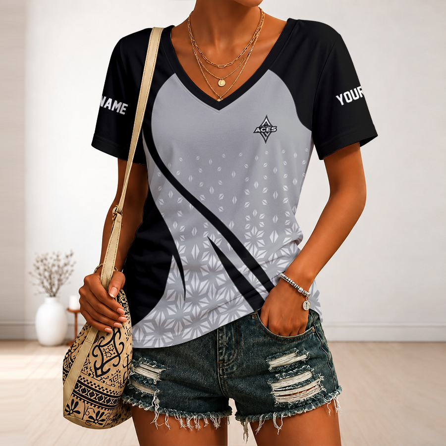 Limited Edition – Customized WNBA Las Vegas Aces V-Neck Female Shirt TTH210712