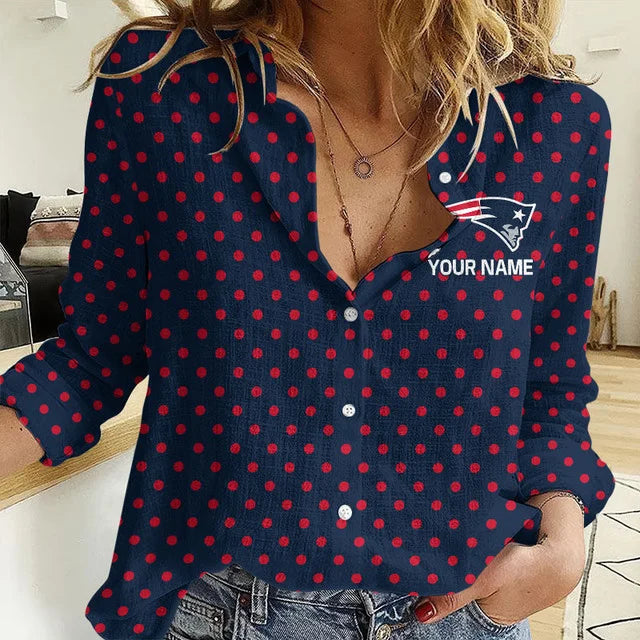 Limited Edition – Customized NFL New England Patriots Women Casual Shirt TTH210717
