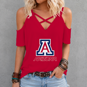 Limited Edition – Customized NCAA Arizona Wildcats Criss Cross V-Neck Top TTH210715