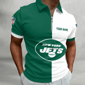 Limited Edition – Customized NFL New York Jets Zip Polo Shirt TTH210719