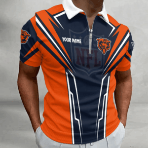 Limited Edition – Customized NFL Chicago Bears Zip Polo Shirt 210724