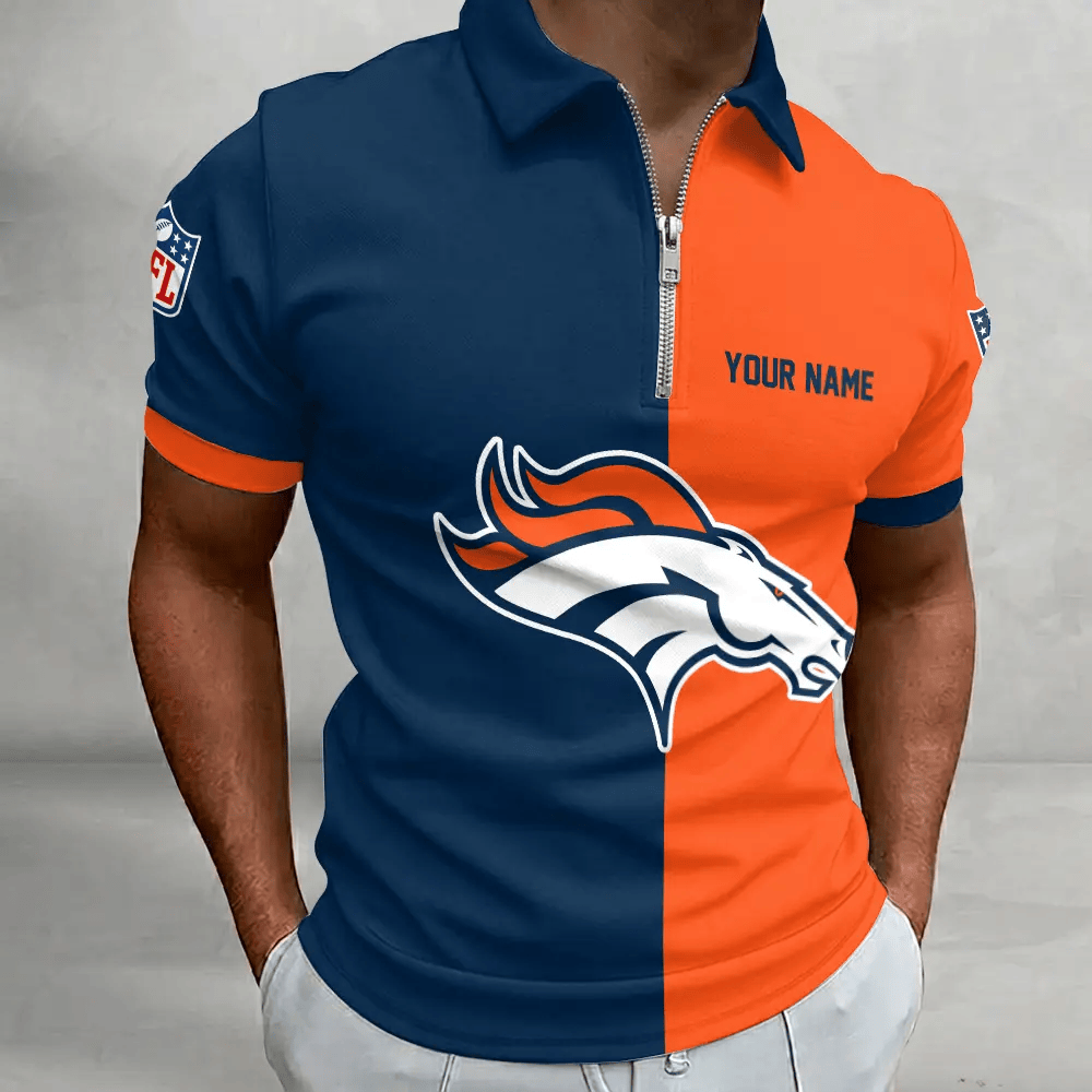 Limited Edition – Customized NFL Denver Broncos Zip Polo Shirt TTH210719