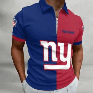 Limited Edition – Customized NFL New York Giants Zip Polo Shirt TTH210719