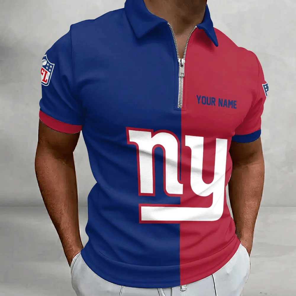 Limited Edition – Customized NFL New York Giants Zip Polo Shirt TTH210719