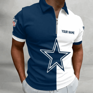 Limited Edition – Customized NFL Dallas Cowboys Zip Polo Shirt TTH210719