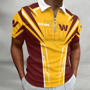 Limited Edition – Customized NFL Washington Commanders Zip Polo Shirt 210724