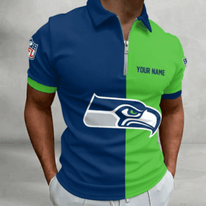 Limited Edition – Customized NFL Seattle Seahawks Zip Polo Shirt TTH210719