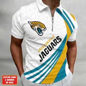 Limited Edition – Customized NFL Jacksonville Jaguars Zip Polo Shirt TTH210728
