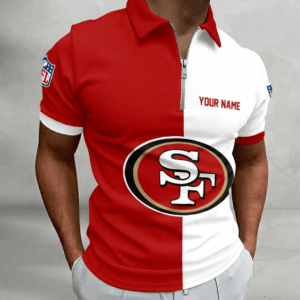 Limited Edition – Customized NFL San Francisco 49Ers Zip Polo Shirt TTH210719