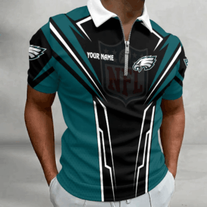 Limited Edition – Customized NFL Philadelphia Eagles Zip Polo Shirt 210724