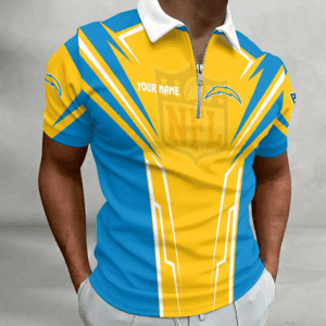 Limited Edition – Customized NFL Los Angeles Chargers Zip Polo Shirt 210724