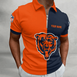 Limited Edition – Customized NFL Chicago Bears Zip Polo Shirt TTH210719