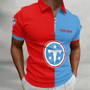 Limited Edition – Customized NFL Tennessee Titans Zip Polo Shirt TTH210719