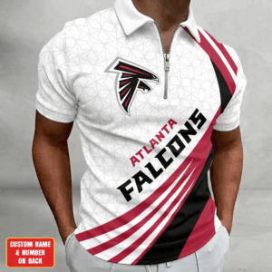 Limited Edition – Customized NFL Atlanta Falcons Zip Polo Shirt TTH210728