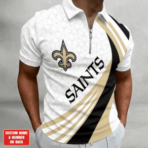 Limited Edition – Customized NFL New Orleans Saints Zip Polo Shirt TTH210728