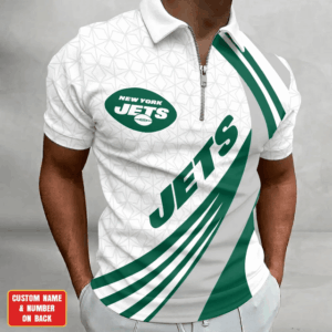 Limited Edition – Customized NFL New York Jets Zip Polo Shirt TTH210728