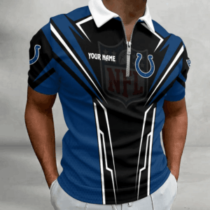 Limited Edition – Customized NFL Indianapolis Colts Zip Polo Shirt 210724