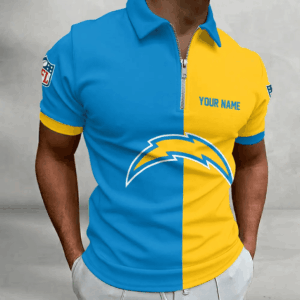 Limited Edition – Customized NFL Los Angeles Chargers Zip Polo Shirt TTH210719