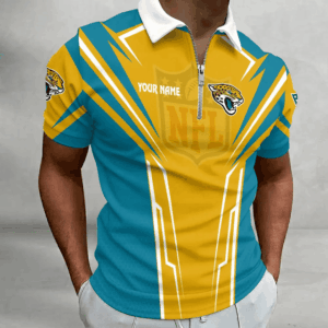 Limited Edition – Customized NFL Jacksonville Jaguars Zip Polo Shirt 210724