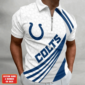 Limited Edition – Customized NFL Indianapolis Colts Zip Polo Shirt TTH210728