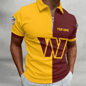 Limited Edition – Customized NFL Washington Commanders Zip Polo Shirt TTH210719
