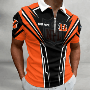 Limited Edition – Customized NFL Cincinnati Bengals Zip Polo Shirt 210724