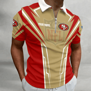 Limited Edition – Customized NFL San Francisco 49Ers Zip Polo Shirt 210724
