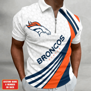 Limited Edition – Customized NFL Denver Broncos Zip Polo Shirt TTH210728