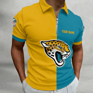 Limited Edition – Customized NFL Jacksonville Jaguars Zip Polo Shirt TTH210719