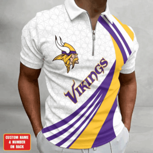 Limited Edition – Customized NFL Minnesota Vikings Zip Polo Shirt TTH210728