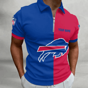 Limited Edition – Customized NFL Buffalo Bills Zip Polo Shirt TTH210719