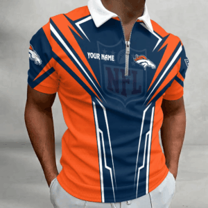 Limited Edition – Customized NFL Denver Broncos Zip Polo Shirt 210724