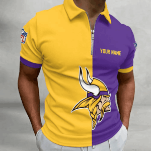 Limited Edition – Customized NFL Minnesota Vikings Zip Polo Shirt TTH210719