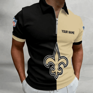 Limited Edition – Customized NFL New Orleans Saints Zip Polo Shirt TTH210719