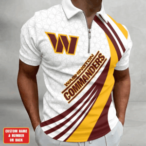 Limited Edition – Customized NFL Washington Commanders Zip Polo Shirt TTH210728