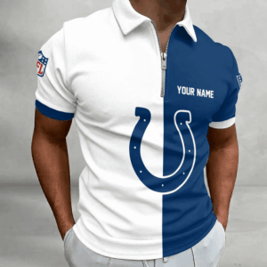 Limited Edition – Customized NFL Indianapolis Colts Zip Polo Shirt TTH210719