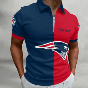 Limited Edition – Customized NFL New England Patriots Zip Polo Shirt TTH210719