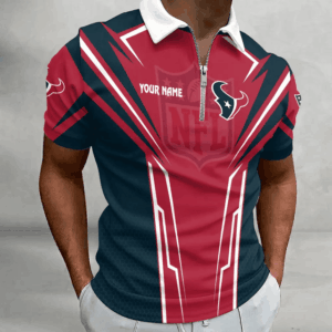 Limited Edition – Customized NFL Houston Texans Zip Polo Shirt 210724