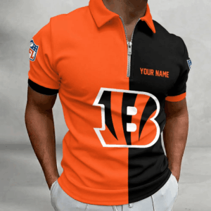 Limited Edition – Customized NFL Cincinnati Bengals Zip Polo Shirt TTH210719