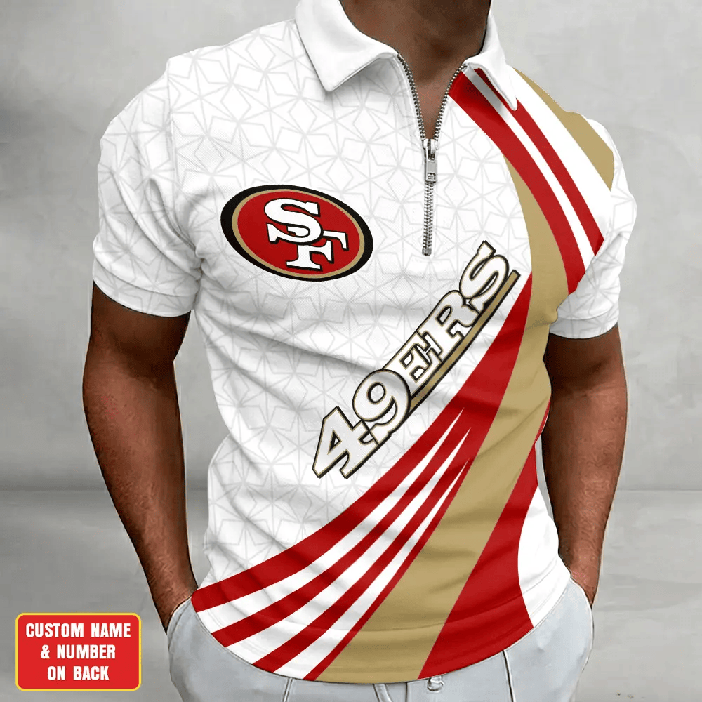 Limited Edition – Customized NFL San Francisco 49Ers Zip Polo Shirt TTH210728