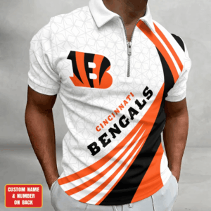 Limited Edition – Customized NFL Cincinnati Bengals Zip Polo Shirt TTH210728